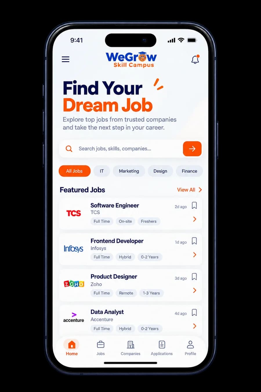 WeGrow Skill Campus Mobile App